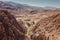 Views in a wonderful natural environment from the mountains of Pukara de Copaquilla, ancient Inca city, Chile