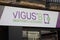 vigus\\\'b brand text and store logo sign chain phone repair cell and smartphone shop