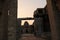 Vijaya Vitthala temple in Hampi, Karnataka at sunset - archaeological site in India - India tourism