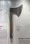 Viking Age battle axehead with replica wooden handle