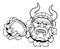 Viking American Football Sports Mascot Cartoon