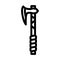 viking axe blade line icon vector illustration