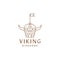 Viking bird cage logo design vector graphic symbol icon sign illustration creative idea