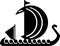 Viking boat. Vector illustrations. For the logo.