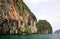 The Viking Cave, Koh Phi Phi Island, the Andaman Sea, Thailand. In the cave, highly valued edible swifts` nests are harvested and