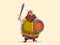 Viking character, ancient scandinavian warrior