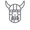 Viking Emoji concept line editable vector, concept icon. Viking Emoji concept linear emotion illustration