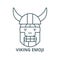 Viking emoji vector line icon, linear concept, outline sign, symbol