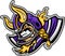 Viking Football Mascot Wearing Helmet