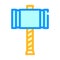 Viking hammer weapon color icon vector illustration