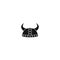 Viking helmet logo vector icon template