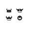 Viking helmet logo vector icon template