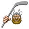 Viking Ice Hockey Sports Mascot Cartoon