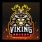 Viking knight mascot. esport logo design