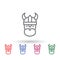 Viking multi color icon. Simple thin line, outline vector of mythology icons for ui and ux, website or mobile application