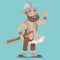 Viking northerner with axe fantasy action RPG game character vector illustration