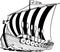 Viking Sailboat cartoon Vector Clipart