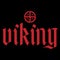 Viking Scandinavian design. Celtic Scandinavian style sun cross and Viking lettering in gothic style