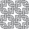 Viking Seamless Pattern - Chained Squares Rounded Diagonal Corners