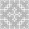 Viking Seamless Pattern Tile - Interweaved Rings n Squares
