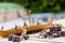 Viking settlement miniature outdoor, shipbuilders