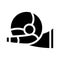 Viking trumpet glyph icon vector black illustration