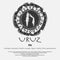 Viking Uruz rune dark circle shield