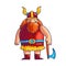 Viking vector cartoon character