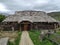 Viking village, historic buildings of the Scandinavian warriors, Vikings, the barbarians and their homes. Life and life in the