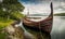 The Vikings\\\' mighty longship moored on the sandy shore Creating using generative AI tools