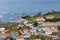 Vila do Corvo village and airstrip, Corvo island, The Azores, Portugal