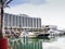 Vilamoura, Portugal - frontal view of the Tivoli Marina Vilamoura hotel near the pier