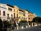 Vilassar de Mar cityscape with typical buildings along street, Catalonia