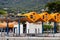 VILASSAR, SPAIN - September 27th, 2021: Road works in C-32 catalan motorway, toll booth being demolished due to expiring