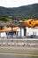 VILASSAR, SPAIN - September 27th, 2021: Works in C-32 catalan motorway, toll booth removal, Spanish toll roads became free of