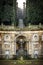 Villa Aldobrandini in Frascati. Detail of the Water Theater, The mythological figure of Atlas holfind the globe. Rome, Italy