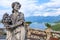 Villa Balbianello yard with beautiful statue