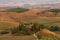 Villa Belvedere in the Tuscan morning landscape. Italy