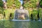 Villa D Este gardens in Tivoli - Oval Fountain local landmark of Tivoli near Rome - Lazio region - Italy