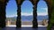 Villa del Balbianello - The fantastic view from the terrace of the Villa on the shores of Lake Como.travel Italy.