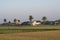 Village and Agriculture Filed Landscape with Indian Date Palm Trees