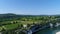 Village of Aigueze in Ardeche in France aerial view