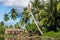 The Village of asmat tribe people on the river in Jjungle of New Guinea.