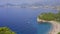 Village and beach Milocer. King and Queen Beaches. View from above. Aerial photography. Budva. Montenegro