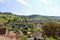 The village of Biertan, Birthï¿½lm and surrounding landscape, Sibiu County, Romania. Seen from the fortified church of Biertan,