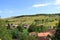 The village of Biertan, Birthï¿½lm and surrounding landscape, Sibiu County, Romania. Seen from the fortified church of Biertan,