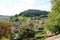 The village of Biertan, Birthï¿½lm and surrounding landscape, Sibiu County, Romania. Seen from the fortified church of Biertan,