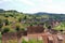 The village of Biertan, Birthï¿½lm and surrounding landscape, Sibiu County, Romania. Seen from the fortified church of Biertan,