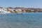 Village and boats in Pollonia beach