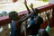 Village boys play with bubbles in rural Haiti.